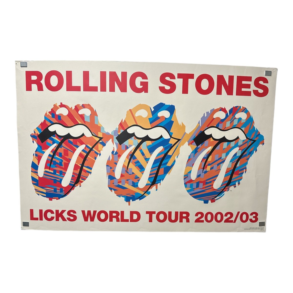 ROLLING STONES Licks World Tour 2002-2003 Poster ORIGINAL 22”x34