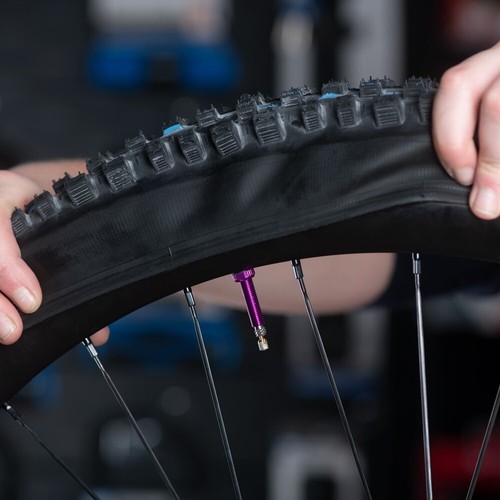 Valvole Oxford Tubeless 60mm ARGENTO Lega MTB/ROAD VALVOLE BICI PER RUOTA TUBELESS - Foto 4 di 4