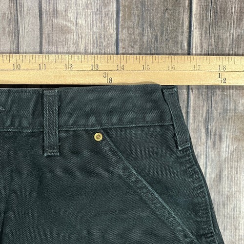 Carhartt Double Front Knee Canvas Pants 33x32 Mens Black Dungaree Fit B01 BLK - Picture 6 of 10
