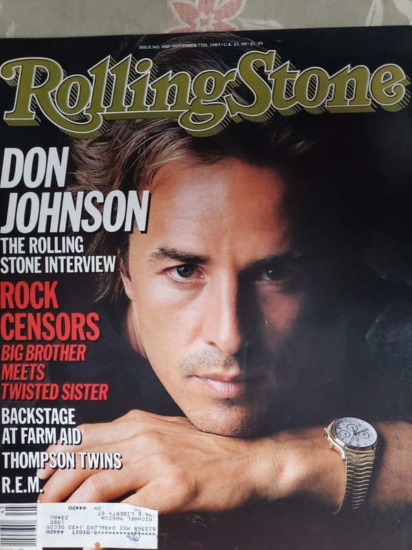 Don Johnson Rolling Stone Magazine Twisted Sister Farm Aid R.E.M #460 Nov 7,1985