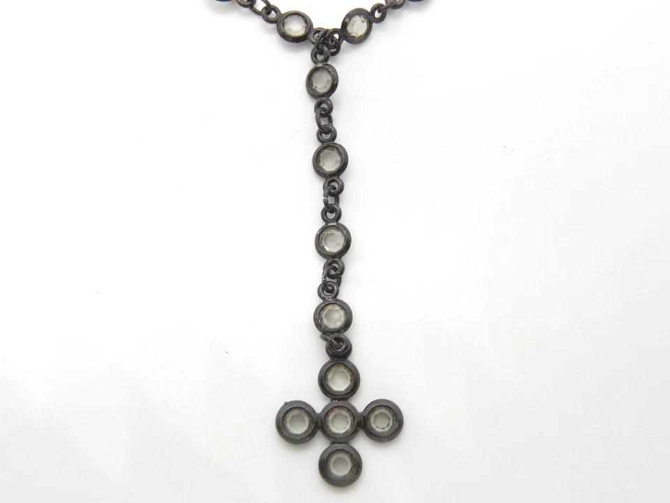 Raro Collar Colgante Agatha Paris Firmado 16" Joyería Cristal Y Gota Estrás Foto 3 de 4