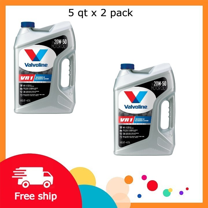 Valvoline VR1 Racing Motor Oil SAE 20W-50, 5qt x 2 pack