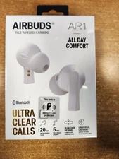 Airbuds Air1 True Bluetooth Wireless Earbuds - White  - E6D