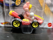 NEW Mattel GRN13 Hot Wheels 1:64 Mario Kart CAT PEACH Standard Kart DieCast Car