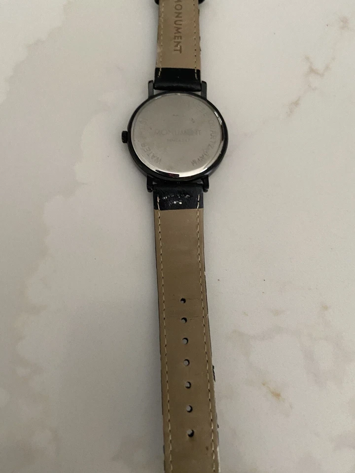 Reloj de cuarzo para hombre Monument MMT4547 tono negro resistente al agua 3ATM funciona muy bien Foto 4 de 4