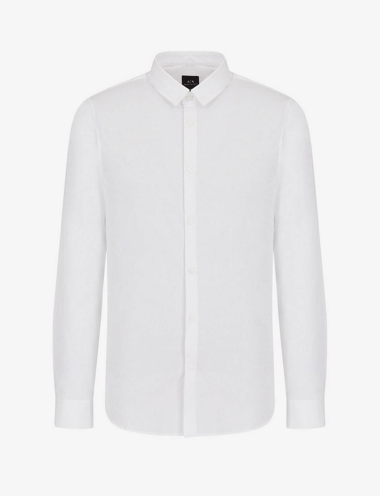 Эластичный логотип Tono Su Tono Bianco от Armani Exchange Camicia Cotone - Taglia XL Uomo 15390₽