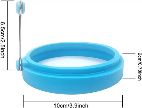 4 Pack Egg Rings Mold For Cooking Silicone Round Egg Cooker Nonstick Mold NEW - Picture 2 of 5