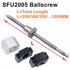 SFU2005 Rolled Ballscrew Anti-Backlash C7 Ballnut 300/350/400/450/500/600/1000MM