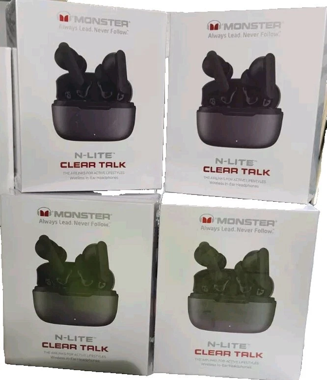 Monster N-Lite Clear Talk Auriculares Inalámbricos Bluetooth 5.3 Auriculares con CVC 8.0 Foto 3 de 4