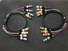 2 Pack Professional 4 Channel XLR Snake Cables 3FT, Noise Free and Long-Lasting