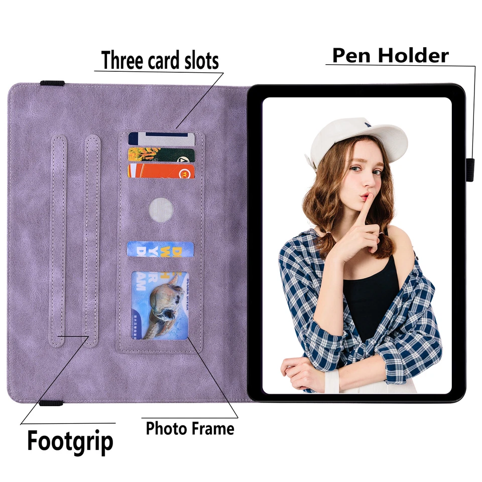 For iPad 10th 9th Gen 8th/Air/Pro 11/mini 6 Butterfly Leather Stand Wallet Case  - Image 2 of 4