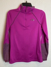 The North Face Women's 1/4 Zip Fleece Pullover Small Pink Magenta Tech Glacier