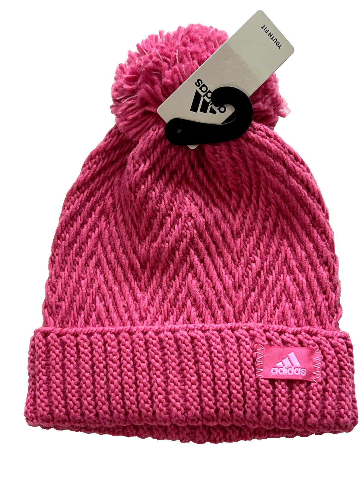 Adidas Youth Girls TWILIGHT 4 POMPOM BEANIE Hat Pink / Orchi