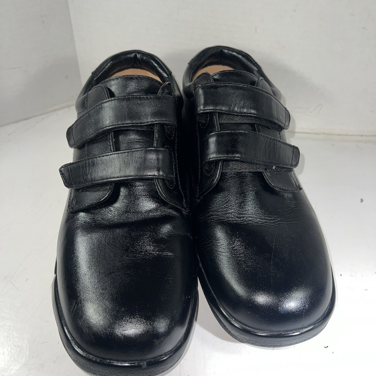 Apex Mens Conform Double Strap Black Shoe Size 16 Apex Mens Conform Double Strap Casual Orthotic Shoe Black  main image 4