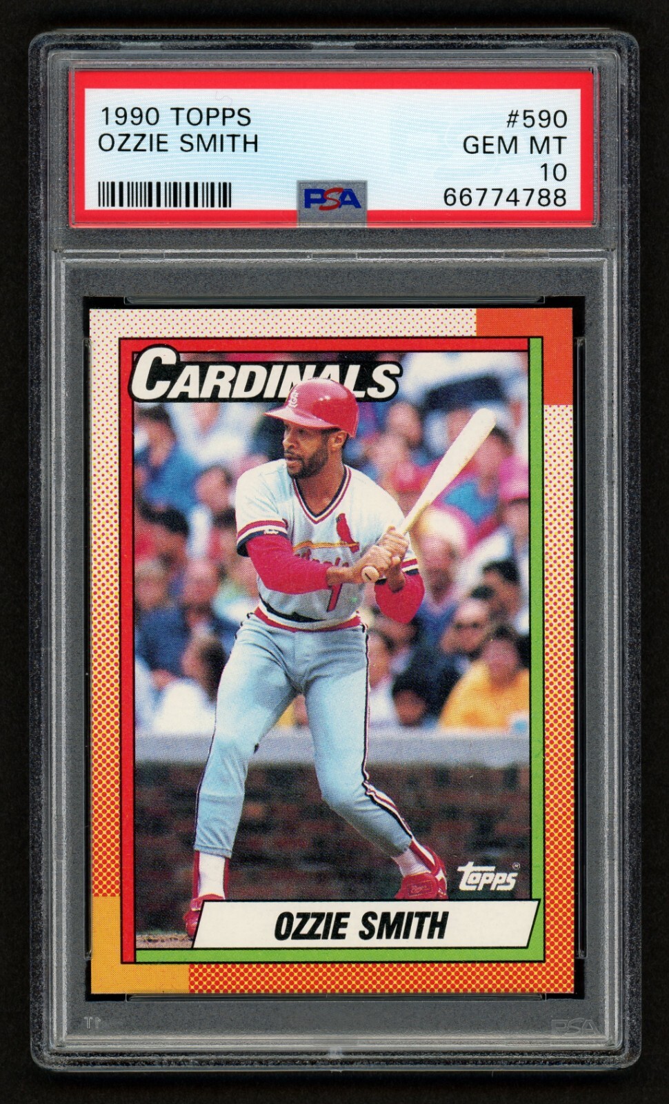 1990 Topps Ozzie Smith #590 St Louis Cardinals HOF PSA 10 Gem Mint Wizard of Oz Baseball Card