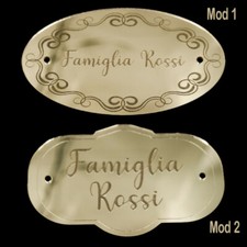 Targa fuoriporta da 15 cm personalizzata con nome Targhetta con incisione laser