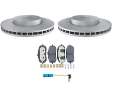 Hella Pagid Front Brake Kit Rotors Pads & Sensor For Mercedes W167 GLE350 20-22