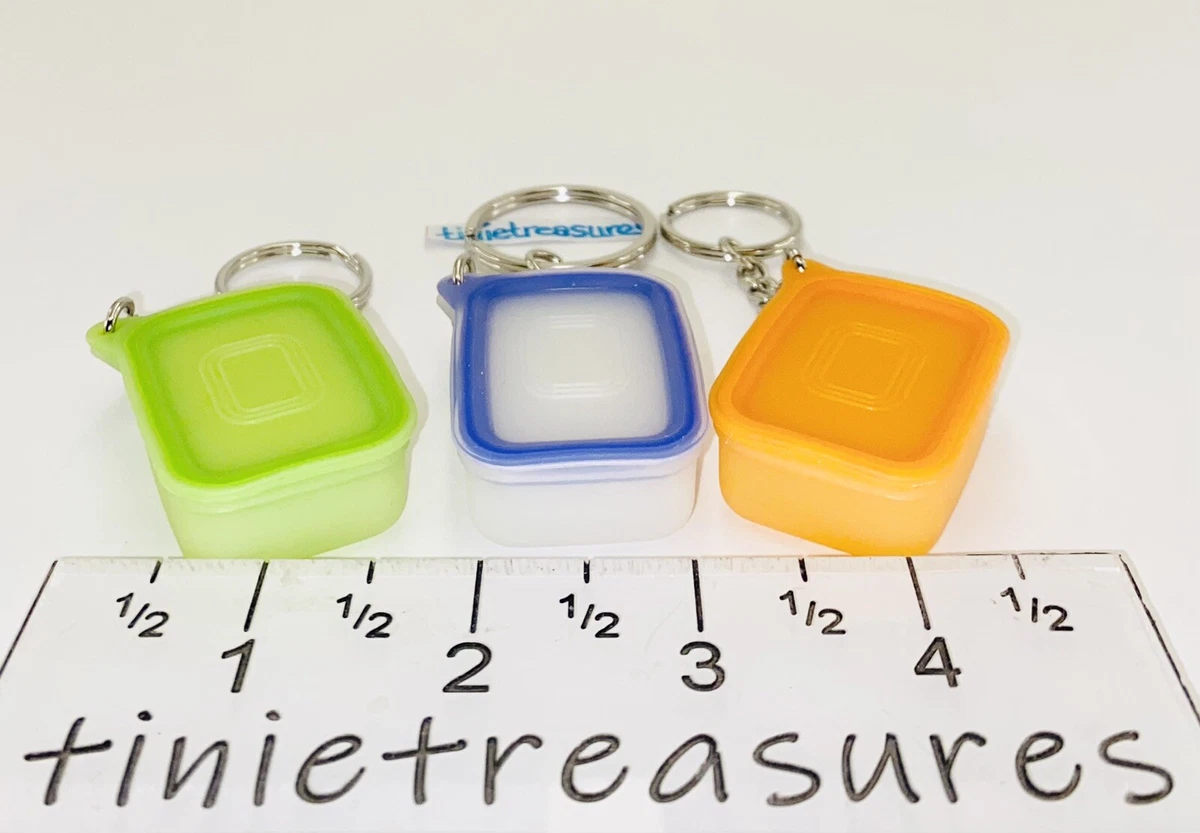 Mini tupperware hotsell containers keychains
