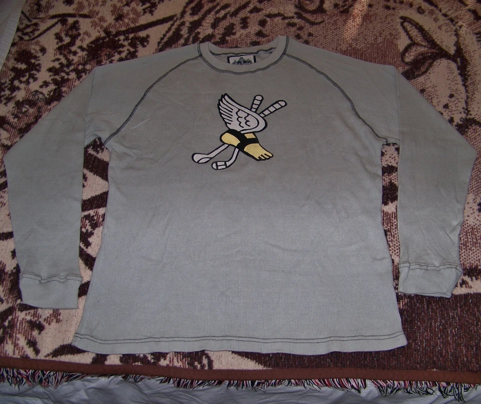 CHAQUETA ROJA Manga Larga Térmica Pullover Camisa Redonda PIE ALADO PALO DE GOLF M Gris Foto 2 de 4