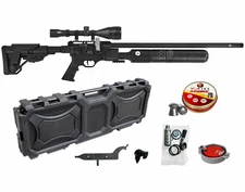Hatsan Factor RC PCP .177 Cal Air Rifle w/Scope and Pellets and Hard Case Bundle