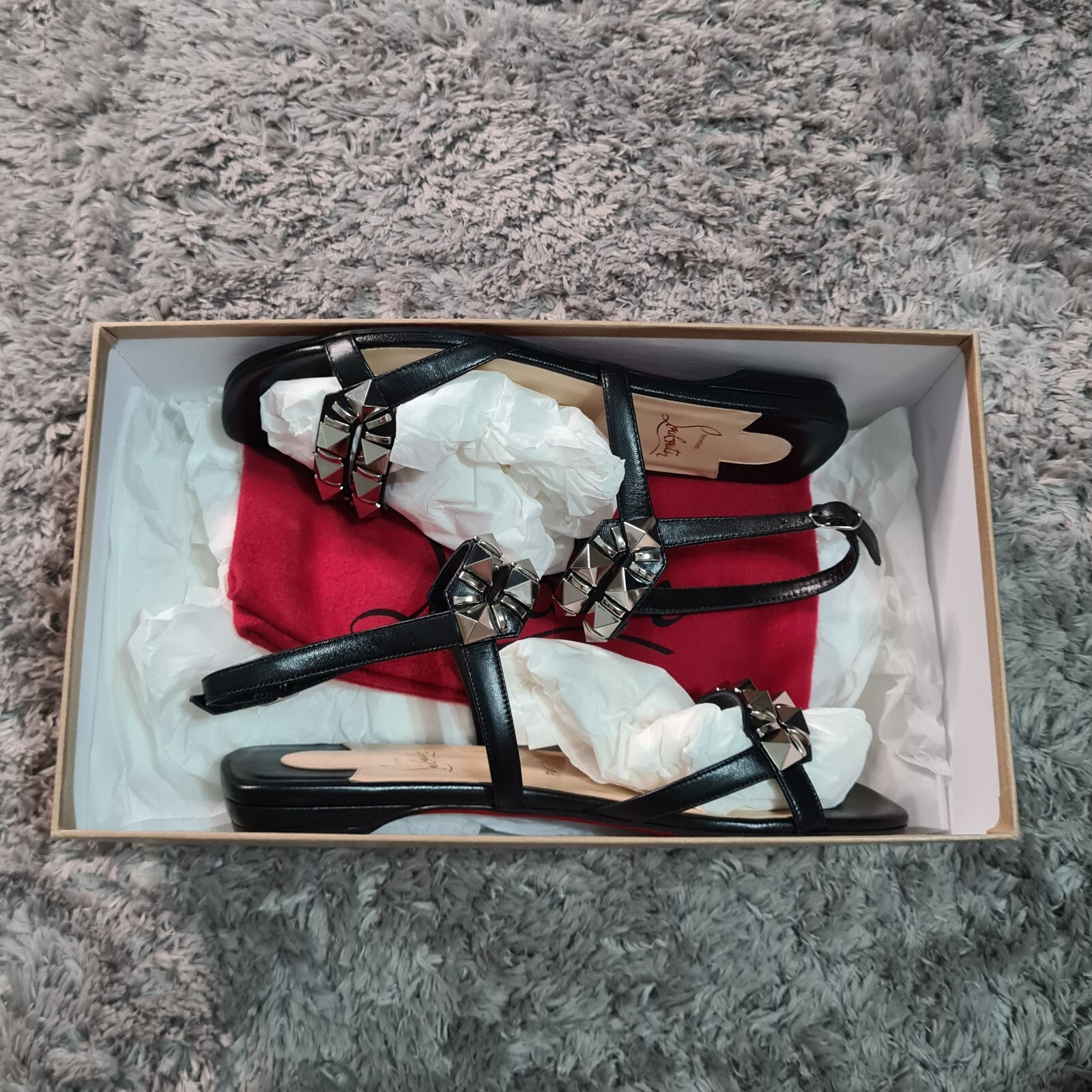 Louboutin CL Galerietta Flat Black/silver RRp £ 565 image 4
