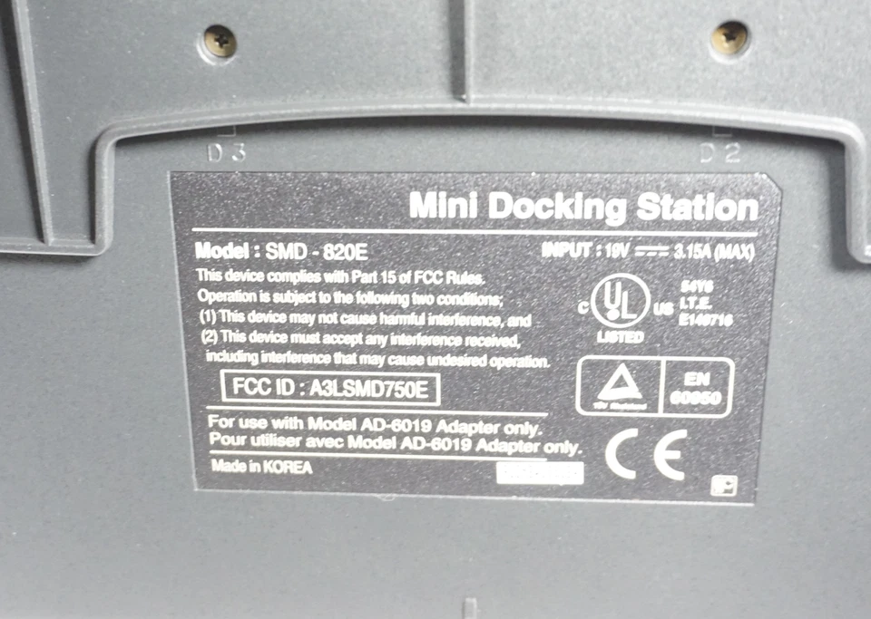 Für Samsung VM8100 Mini Docking Station SMD-820E 820 EL FCC ID A3LSMD750E black - Bild 3 von 4