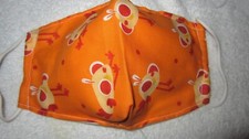 Orange Chicken Handmade Washable Mask Face Cover w/ Filter Pocket B2G1 FREE