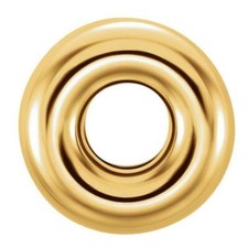 4 pcs 14K Yellow Gold Plain Roundel Bead 3mm 4mm 5mm 6mm or 7mm