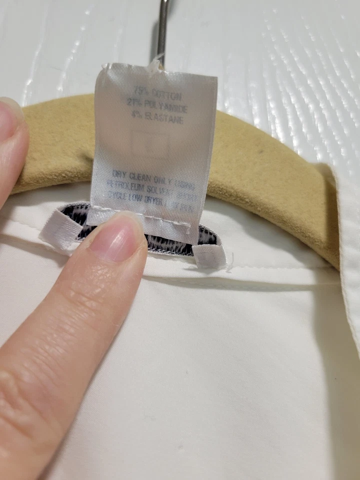 Blusa Camisa De Colección Oscar de la Renta Blanca Abotonada Talla 6 Para Mujer’s Años 70-80 Foto 4 de 4