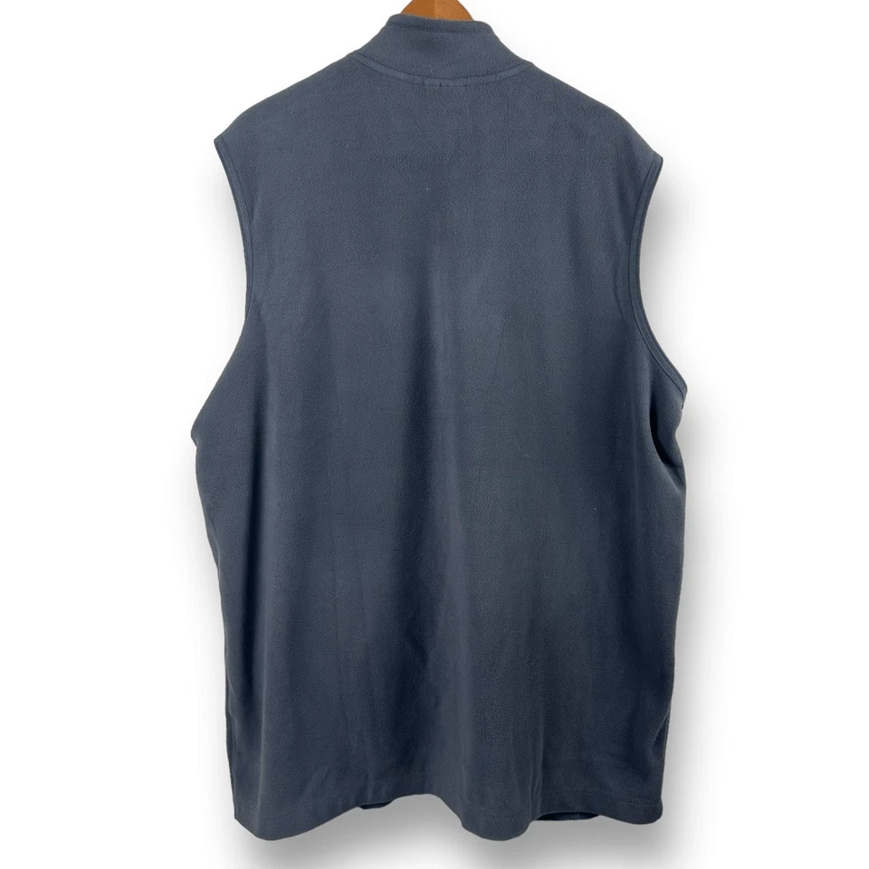 Chaleco polar Club Room para hombre talla XL alto cremallera completa clásico gris capas nuevo Foto 2 de 4