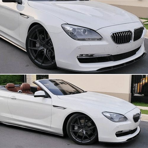 Für BMW F06 F12 F13 650i 640i Matt Schwarz Frontlippe Front Stoßstangen Spoiler - Picture 2 of 10