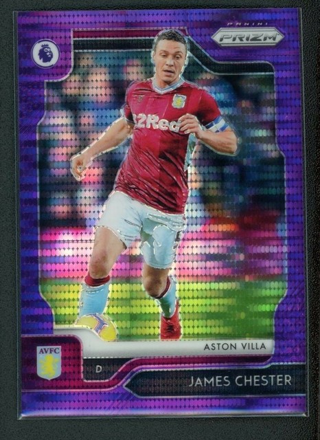 2019-20 James Chester 10/75 Panini Prizm Premier League Breakaway Purple (lesen)