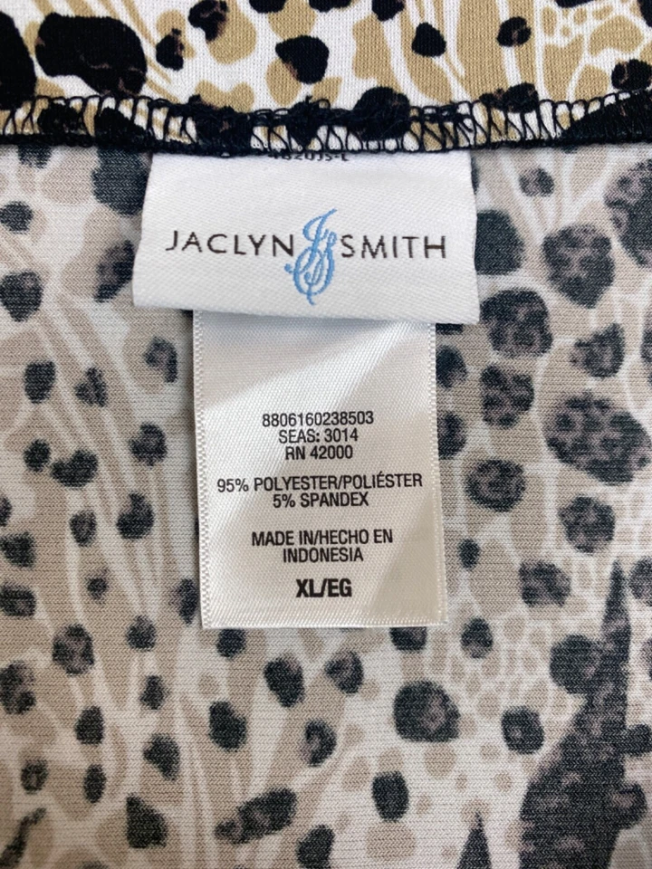 Falda lápiz vintage Jaclyn Smith estampado animal elástica hasta la rodilla XL Foto 4 de 4