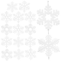 16X Tannenbaumschmuck Set - Schneestern-AnhäNger - Weihnachtsbaum-HäNgedeko