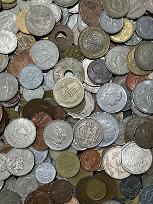 Huge Mixed Bulk Lot of 100 Assorted World International Coins