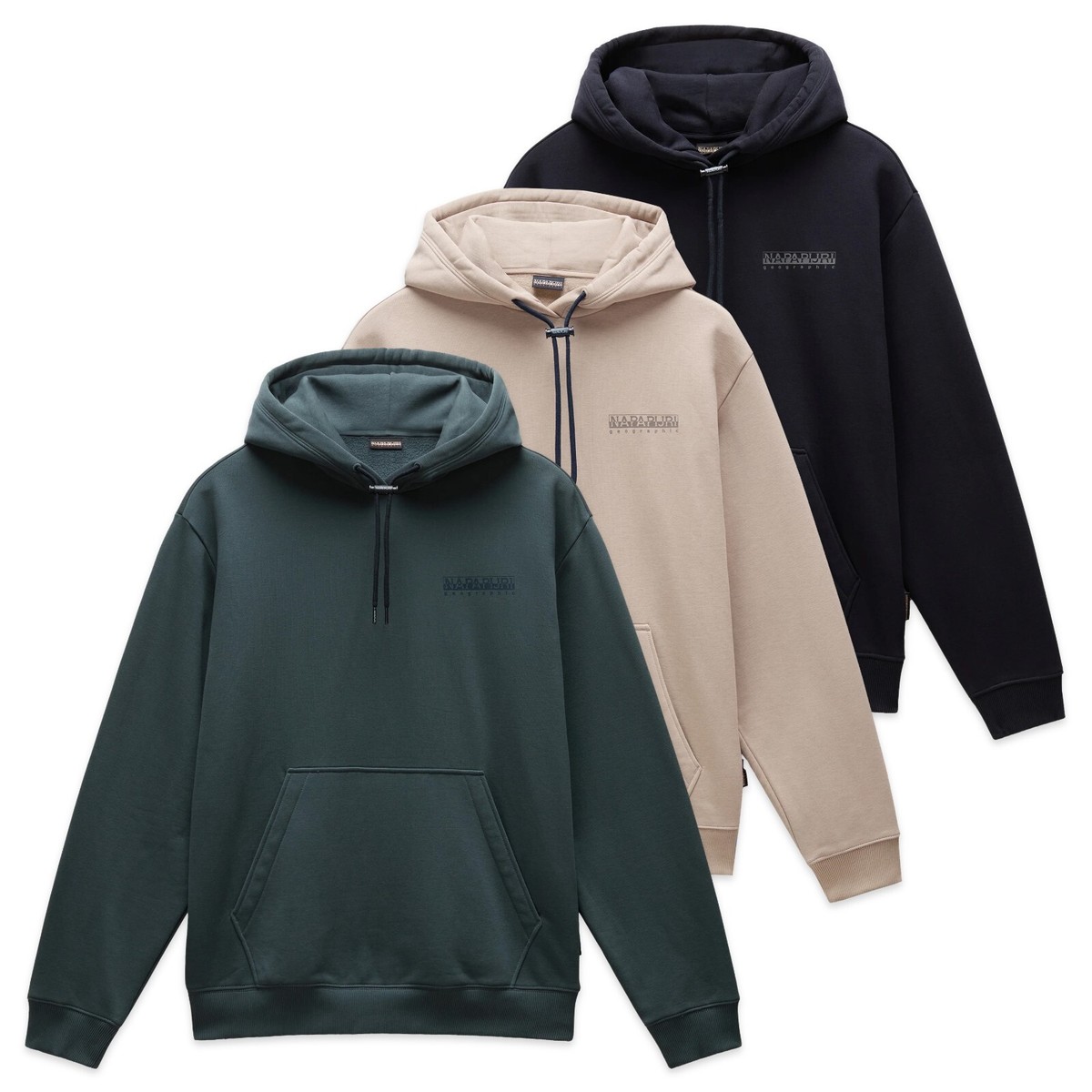 Napapijri Hoodie - Napapijri Albula Hooded Sweat - Black, Beige, Green-  NP0A4HZQ | eBay