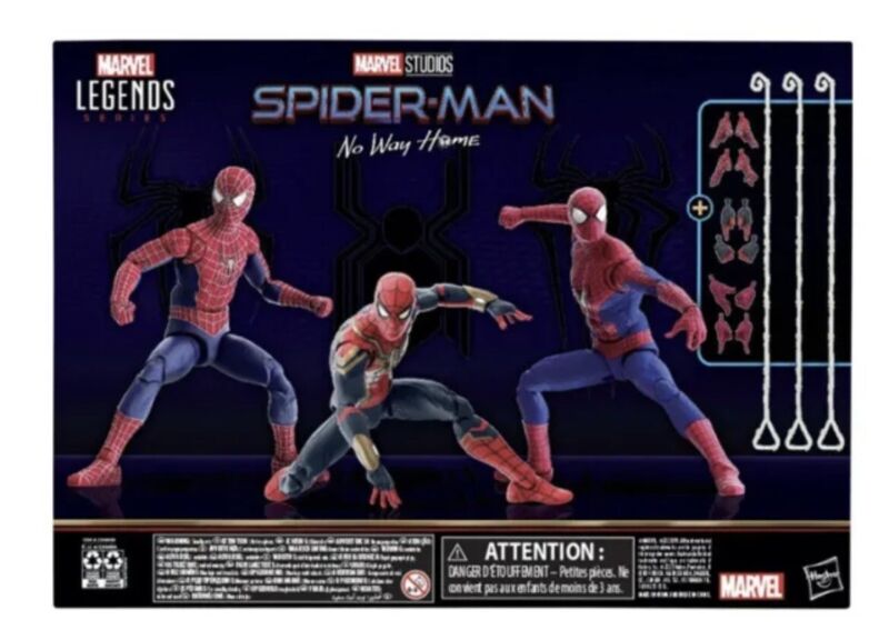 Spiderman Marvel Legends Series Spider-Man: No Way Home 3 Pack - In Hand