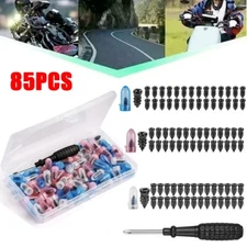 85x Car Tubeless Vacuum Tyre Puncture Repair Kit Screw Nails Tire Patch Plug New