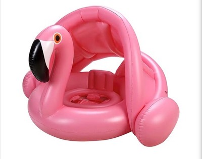 FLAMINGO BABY FLOAT WITH CANOPY, BABY POOL FLOAT