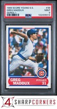 1989 SCORE YOUNG SUPERSTARS SERIES 1 #39 GREG MADDUX HOF PSA 9