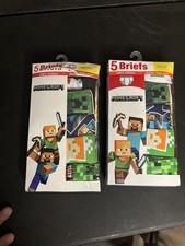 NWT Handcraft 5 Pack MineCraft Boys Briefs Cotton Multi Colors Size 8