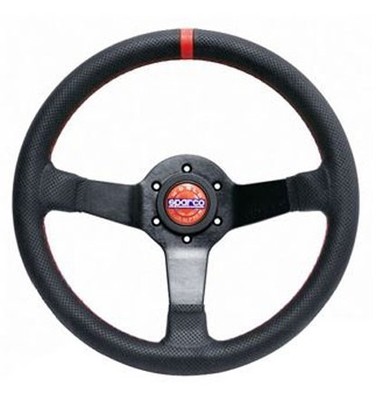 Sparco for Steering Wheel R330 Champion Black Leather / Red Stiching