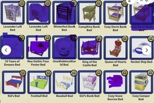 Webkinz Classic beds, retired, promo, PSI, HTF leave note in reply