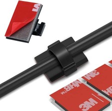 Cable Clips Adhesive Cord Organizer, Management 3M 0.75x0.6, 30pcs, Black