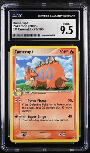 Camerupt graded CGC 9.5 for sale on eBay