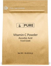 Pure Original Ingredients Vitamin C Powder (1 lb) Ascorbic Acid, Non GMO, Dietar