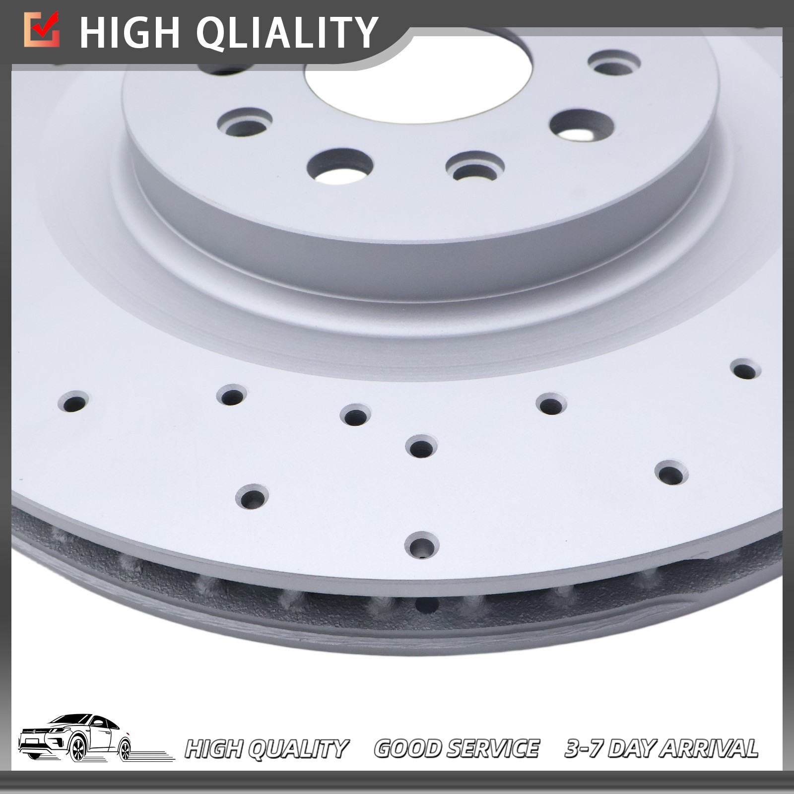 4Pcs Rear Front Brake Rotor w/ Holes Fit Maserati Quattroporte Ghibli 2017+