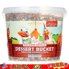 5 lb Dessert Bucket W/ Mealworm Treats Chickens Ducks Assorted Seeds Grains New