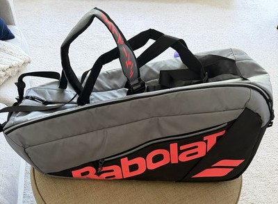Babolat Gray/Black Tennis Racquet Bag with Red Logo on Front