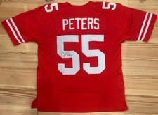 Jason Peters Signed NCAA Style Nebraska Cornhuskers Jersey *READ DESCRIPTION